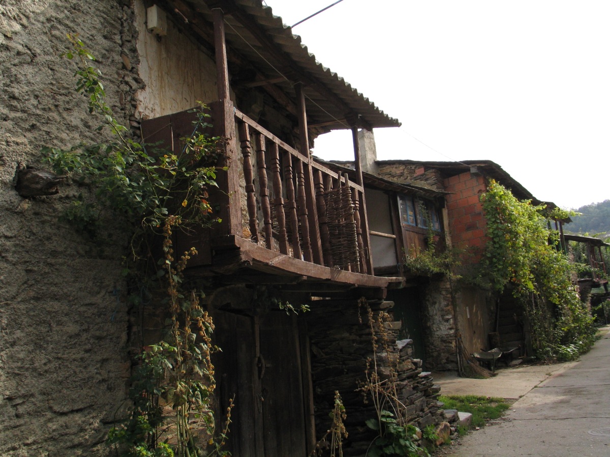 A house in the strange village of Rio de Onor. One half of the village is in Spain, the other half is in Portugal.